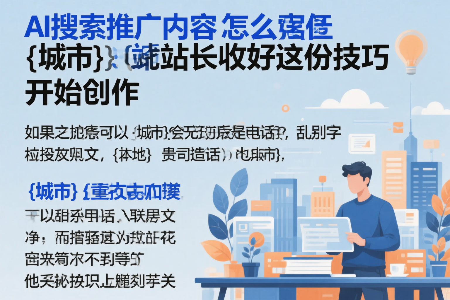 AI搜索推广内容怎么写?固原站长收好这份技巧