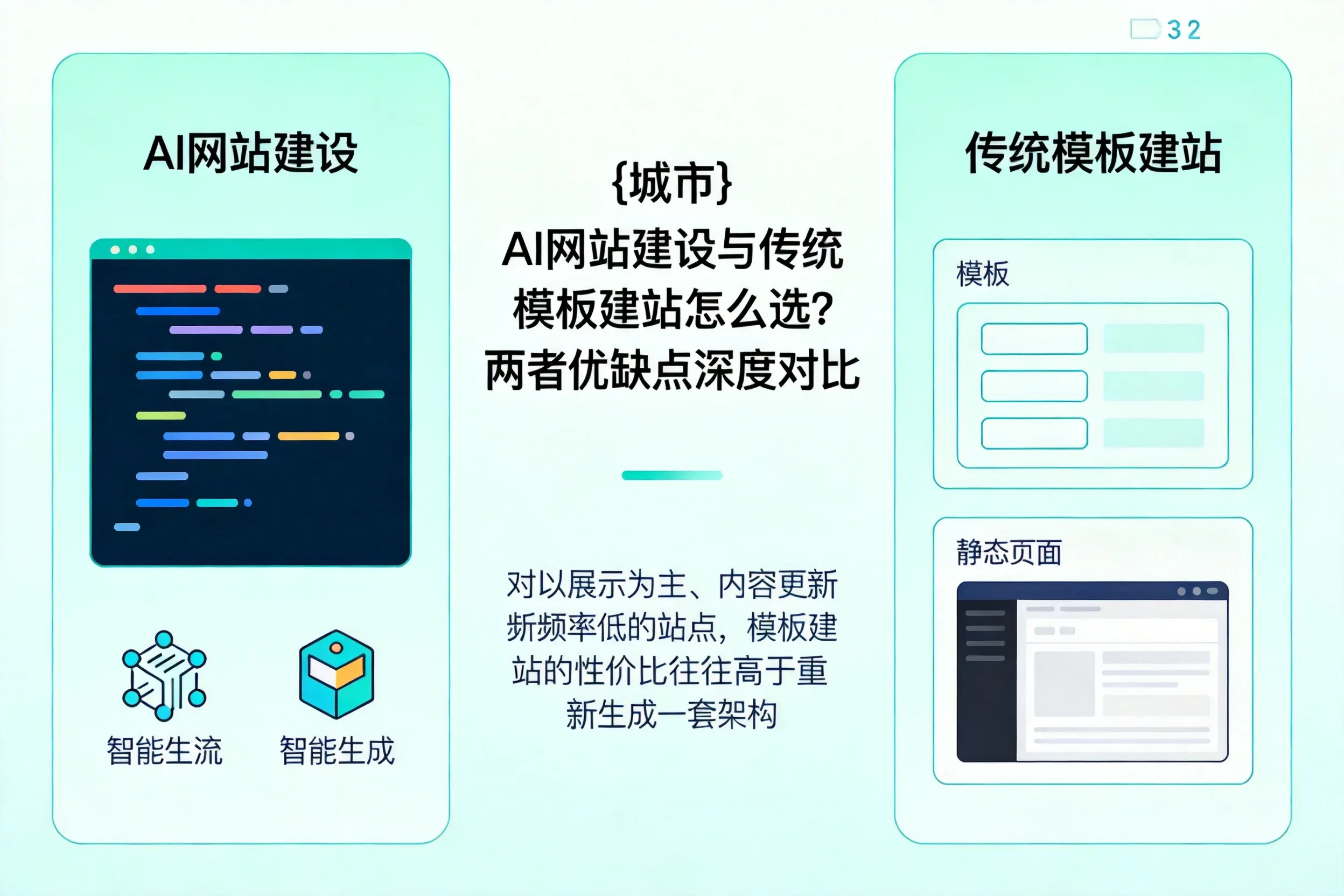 固原AI网站建设与传统模板建站怎么选?两者优缺点深度对比