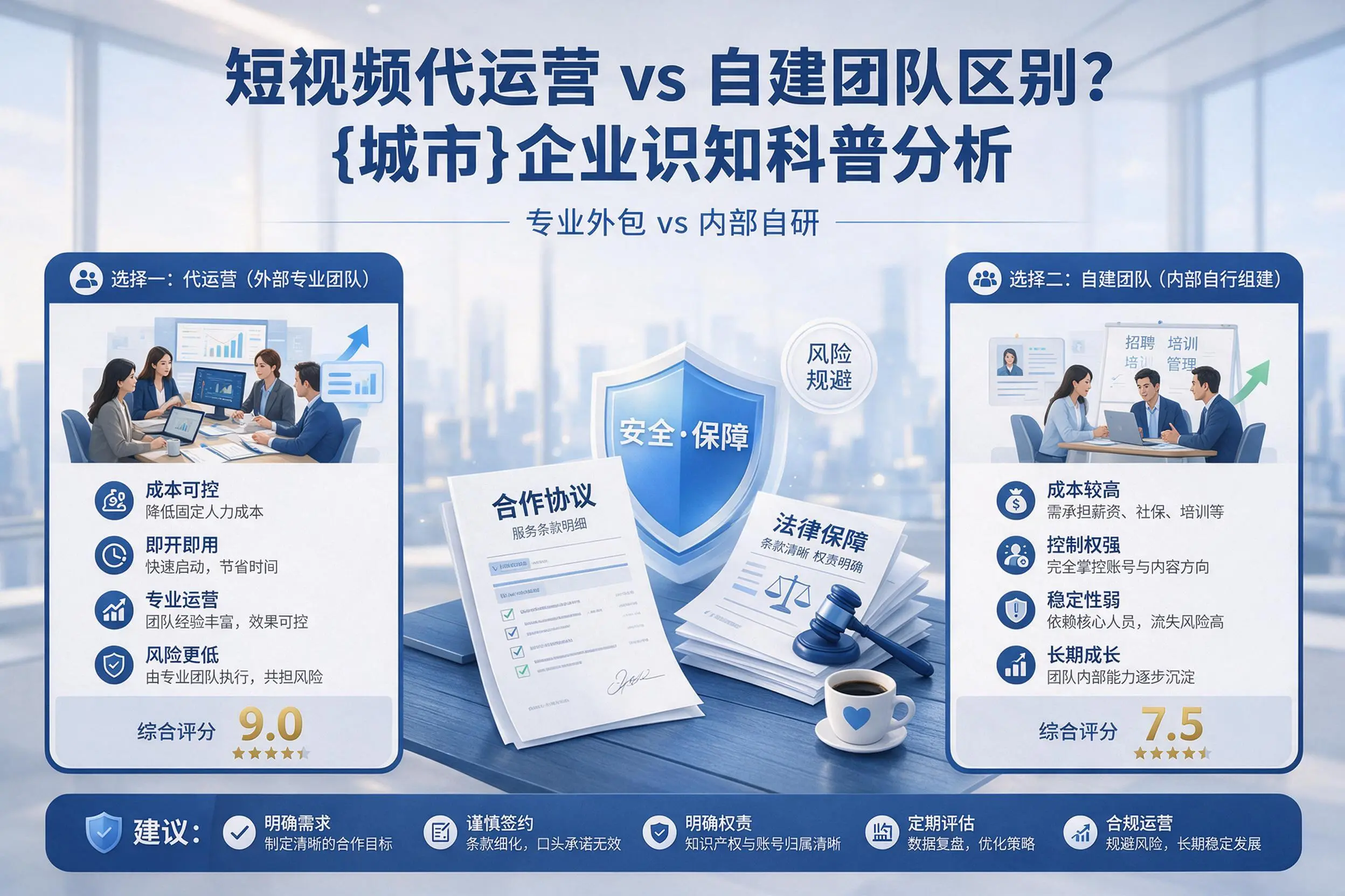 短视频代运营与自建团队区别?固原企业认知科普分析