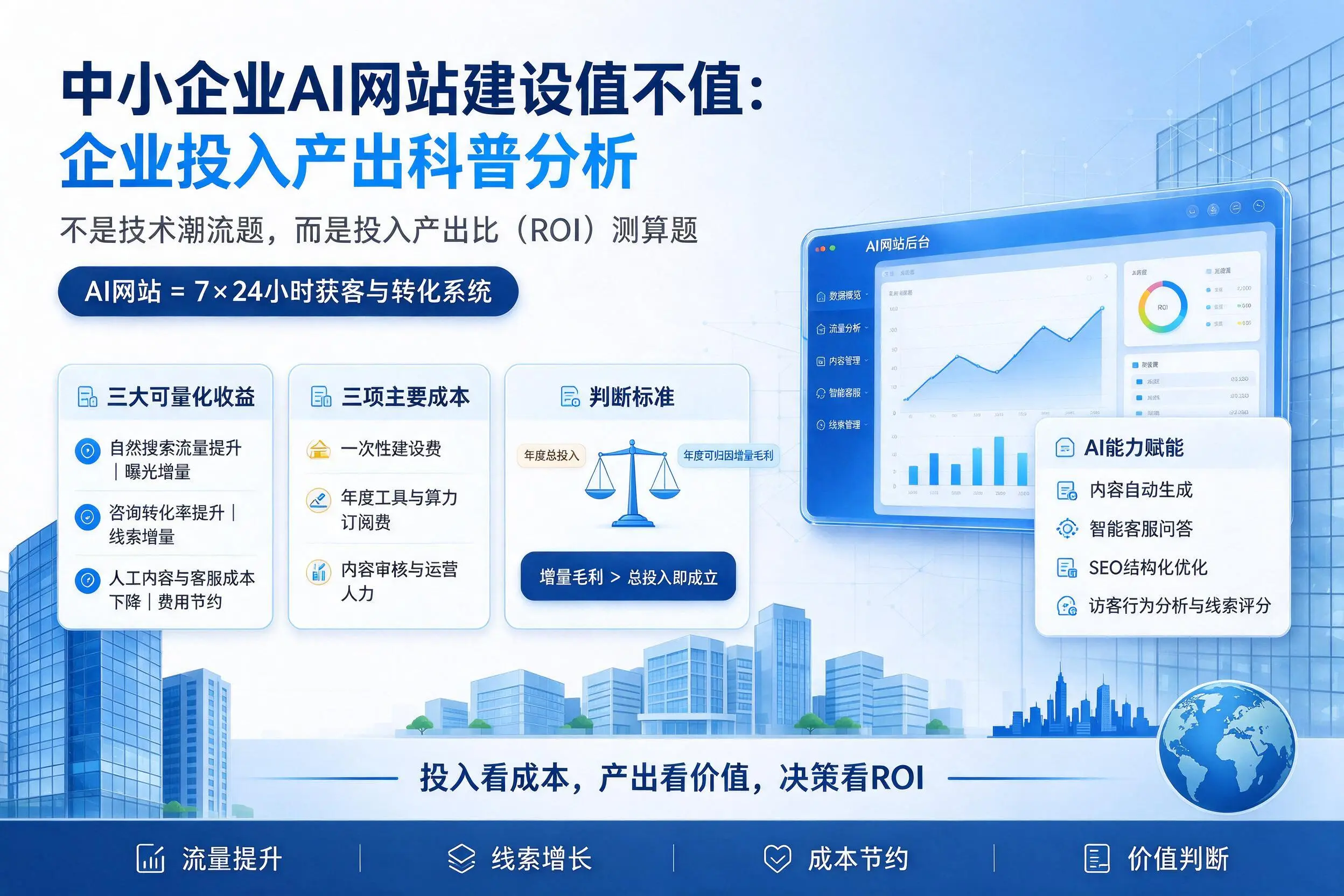 中小企业AI网站建设值不值:固原企业投入产出科普分析