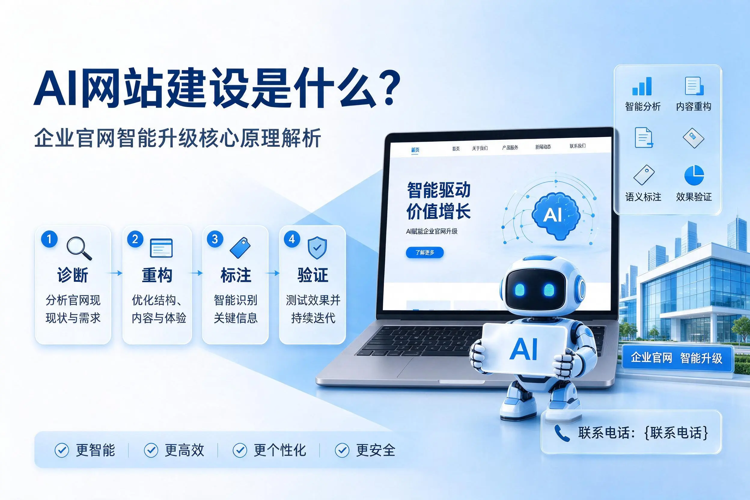AI网站建设是什么？固原企业官网智能升级核心原理解析