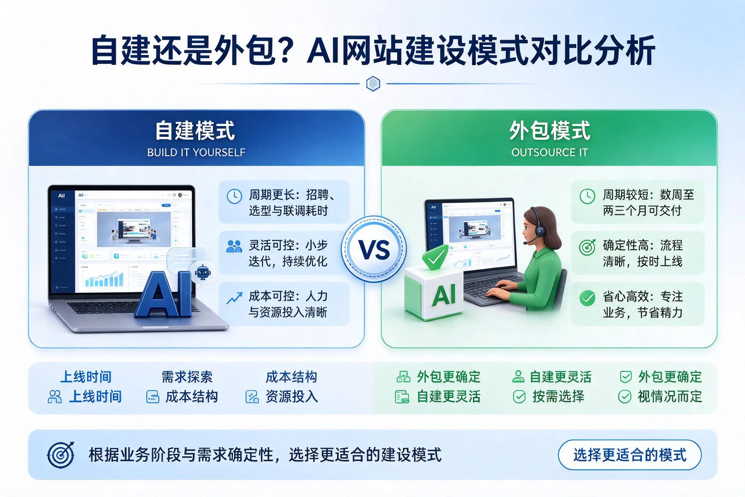自建还是外包？固原AI网站建设模式对比分析