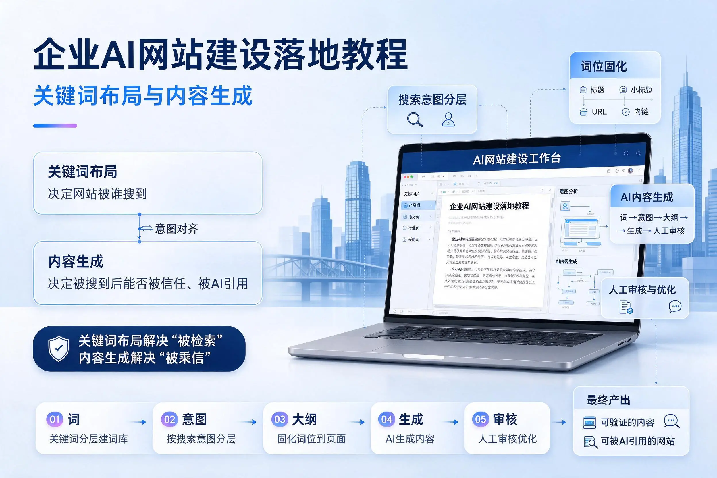 固原企业AI网站建设落地教程:关键词布局与内容生成